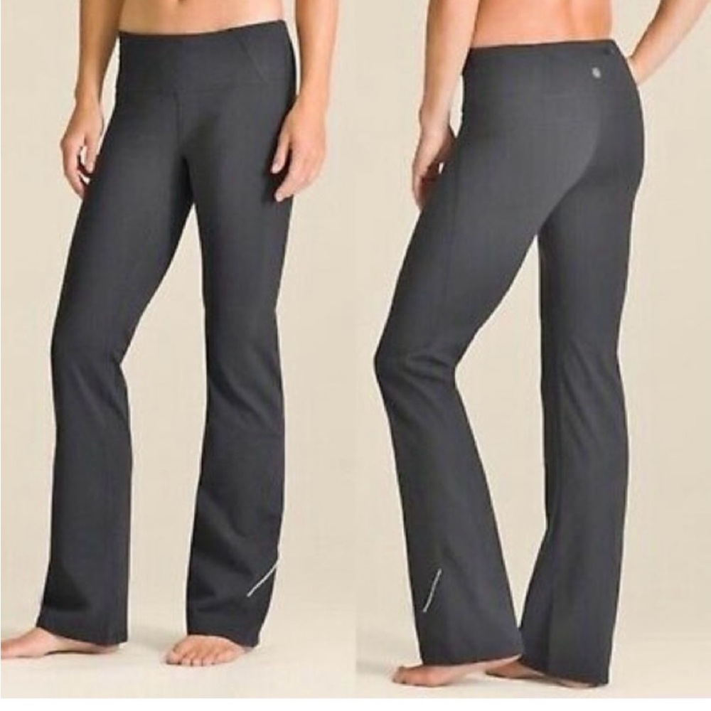 Athleta Gray Yoga Straight Up Pants